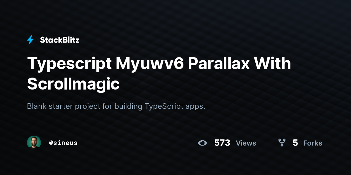 Typescript Myuwv6 Parallax With Scrollmagic - StackBlitz