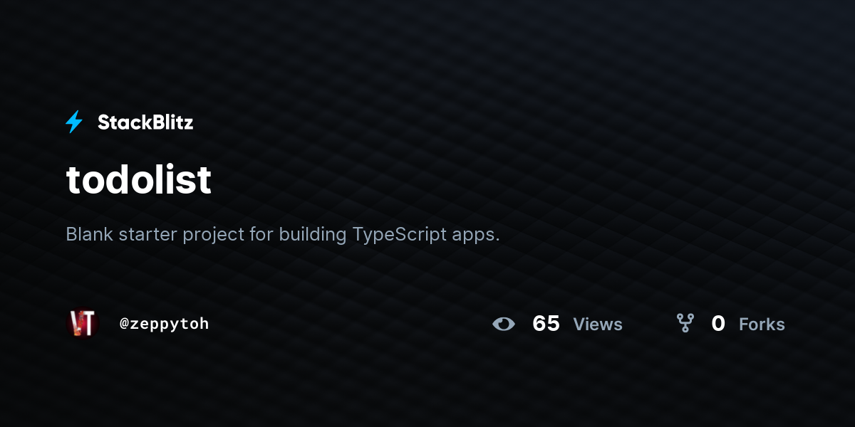 todolist - StackBlitz