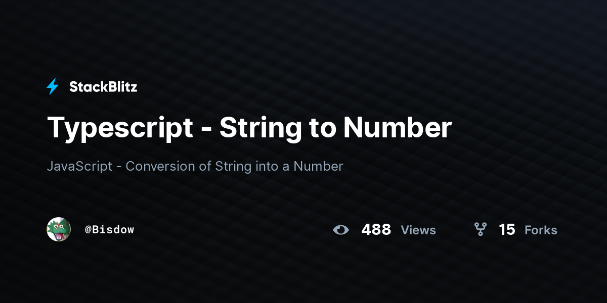 Typescript String To Number