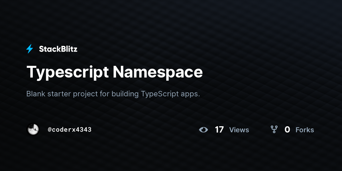 typescript-namespace-stackblitz