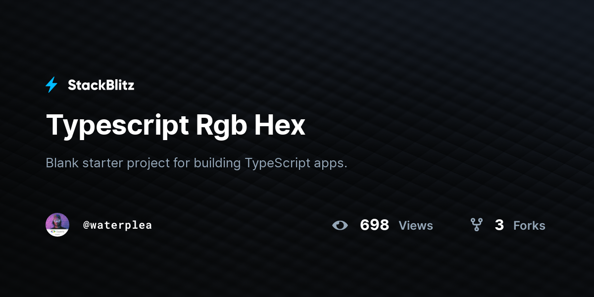 Typescript Rgb Hex - StackBlitz