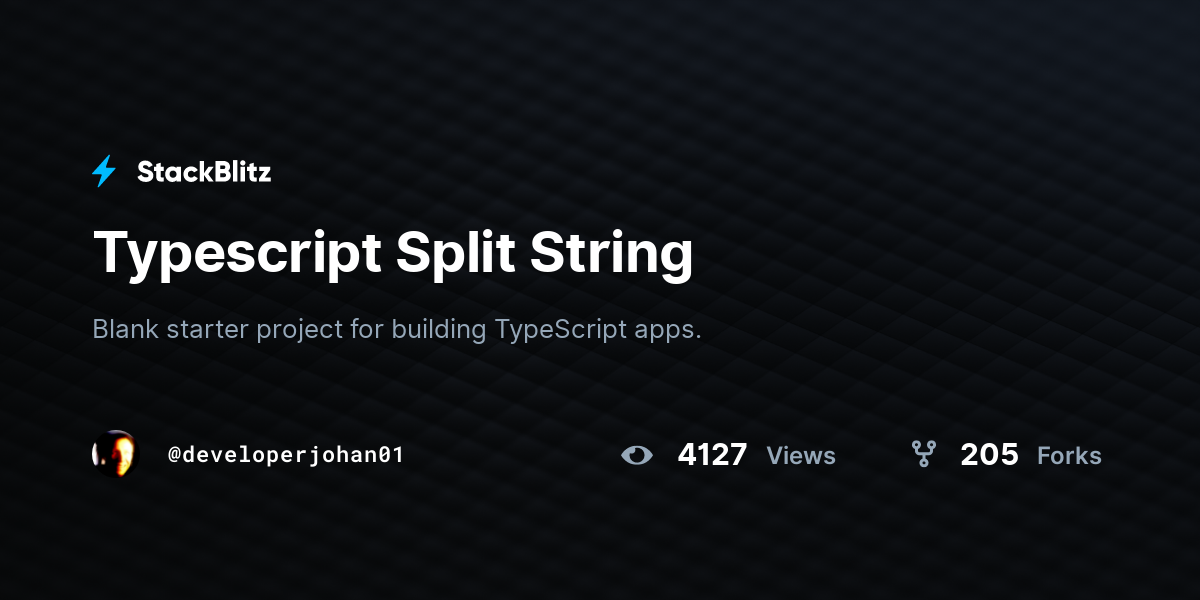 typescript-split-string-stackblitz