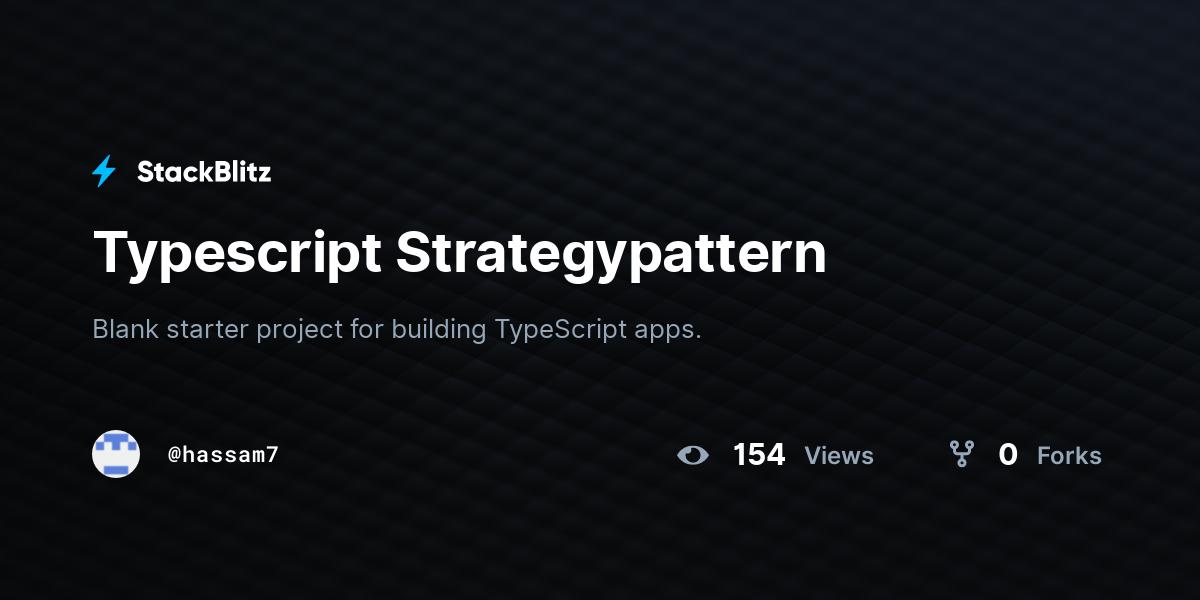 Typescript Strategypattern - StackBlitz