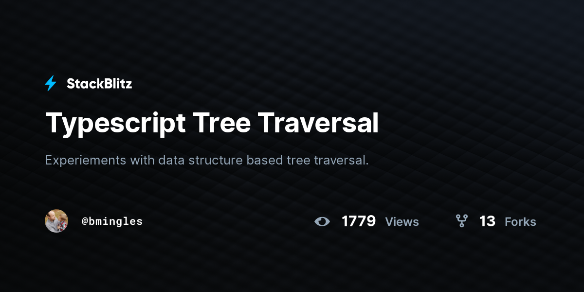 Typescript Tree Traversal - StackBlitz