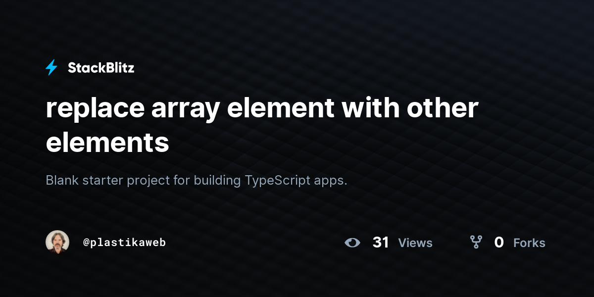 replace item in array typescript