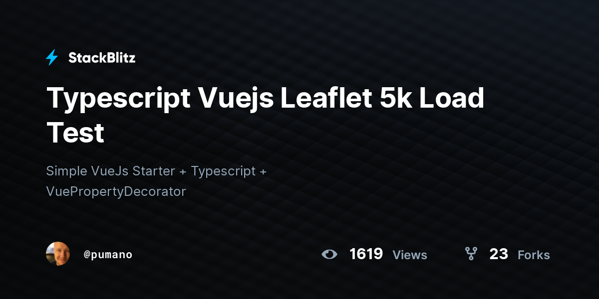 Typescript Vuejs Leaflet 5k Load Test - StackBlitz