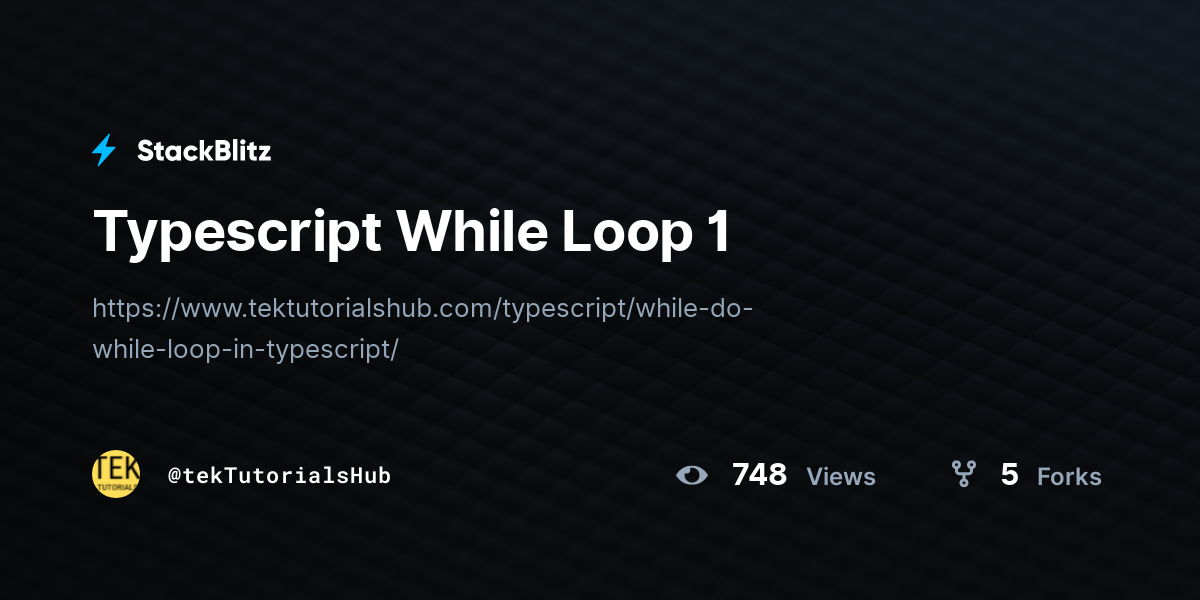 Typescript While Loop Example