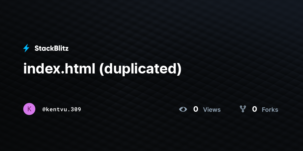 index.html (duplicated) - StackBlitz