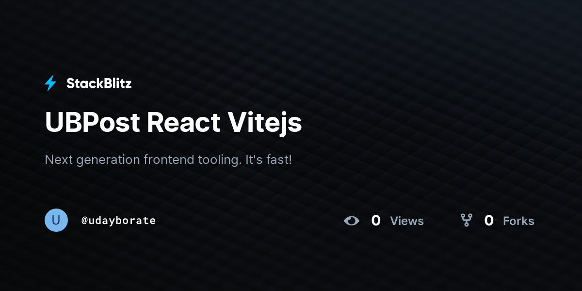 UBPost React Vitejs - StackBlitz