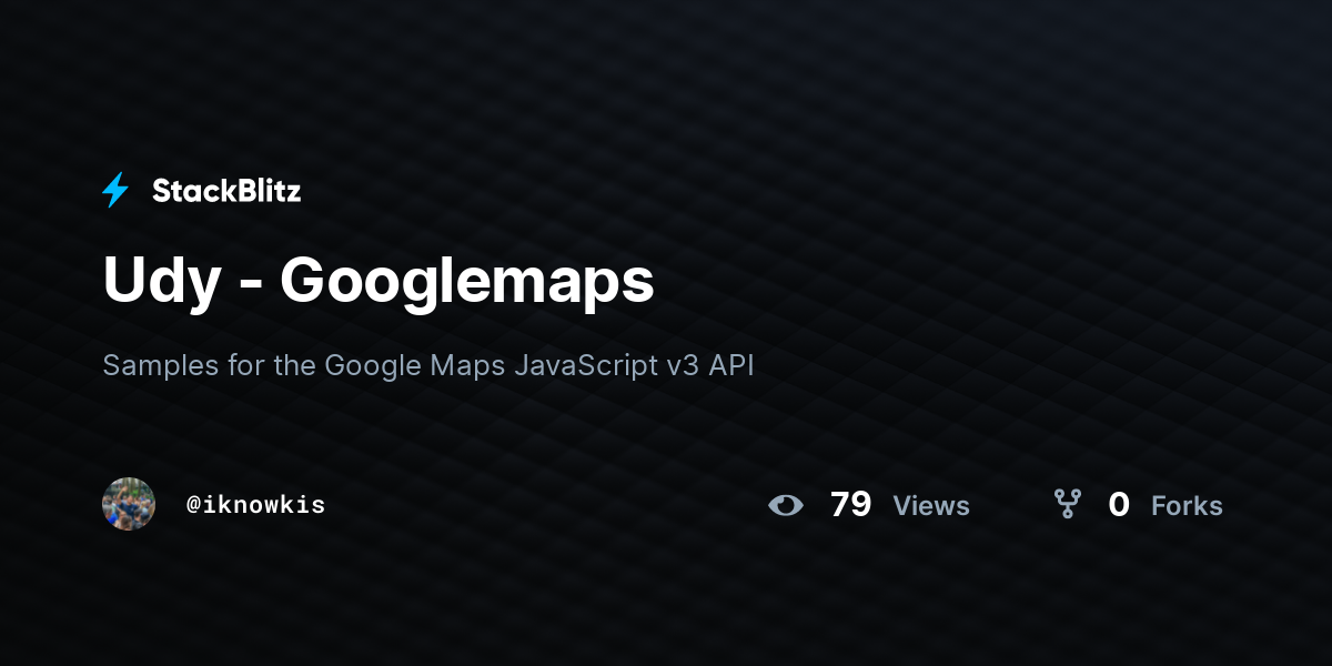 Udy - Googlemaps - StackBlitz