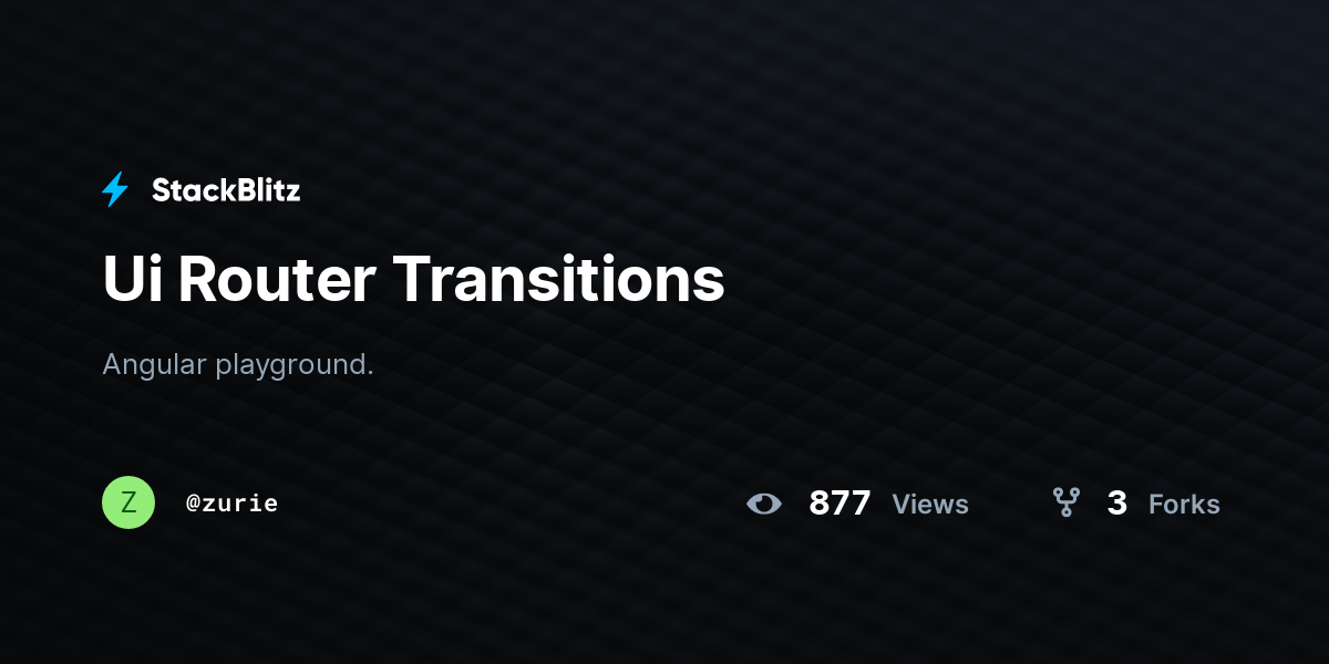 Ui Router Transitions - StackBlitz