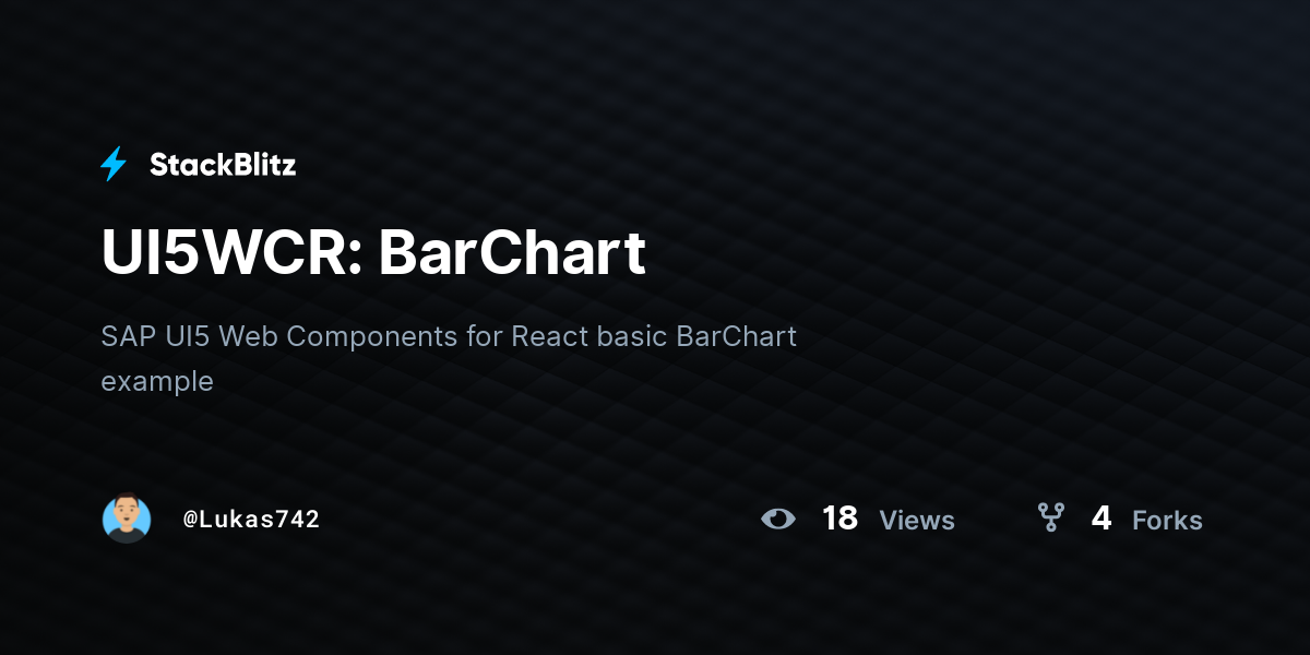 UI5WCR: BarChart - StackBlitz