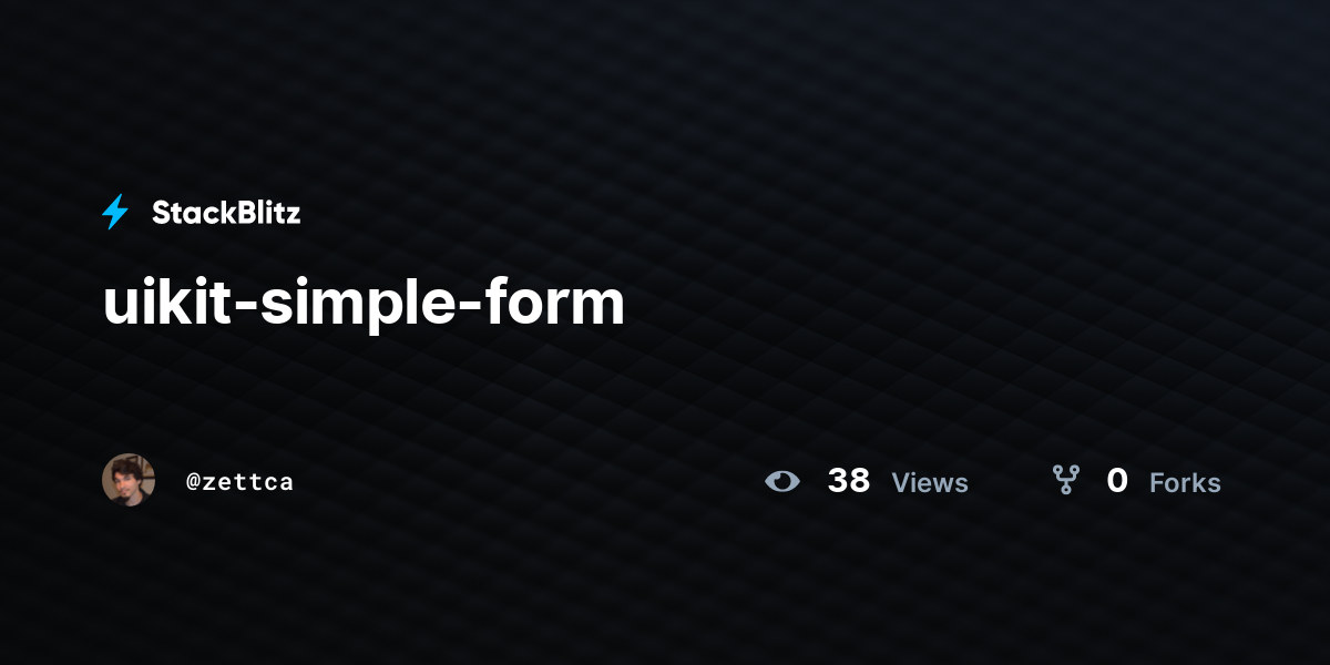 uikit-simple-form - StackBlitz