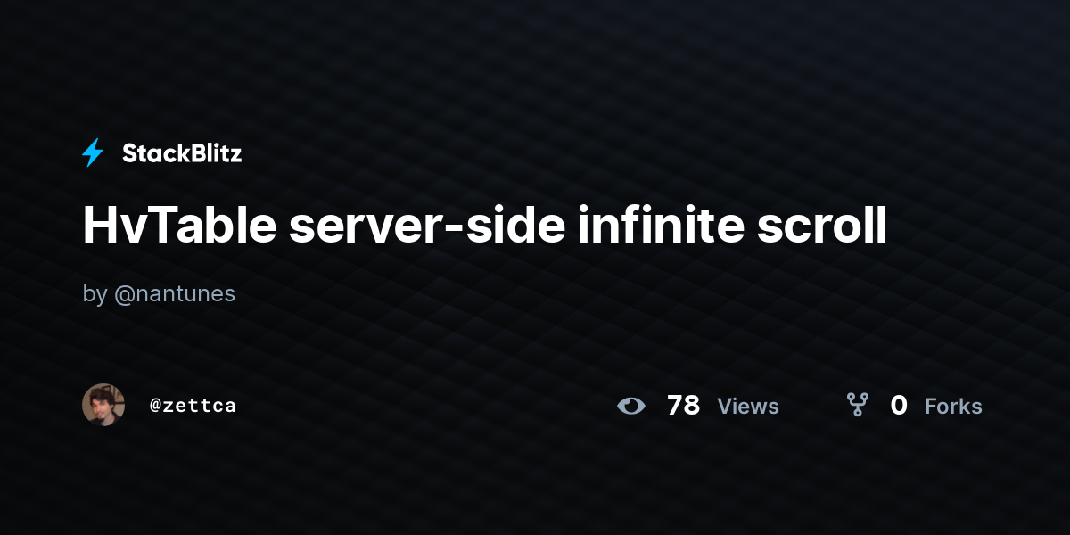 HvTable server-side infinite scroll - StackBlitz