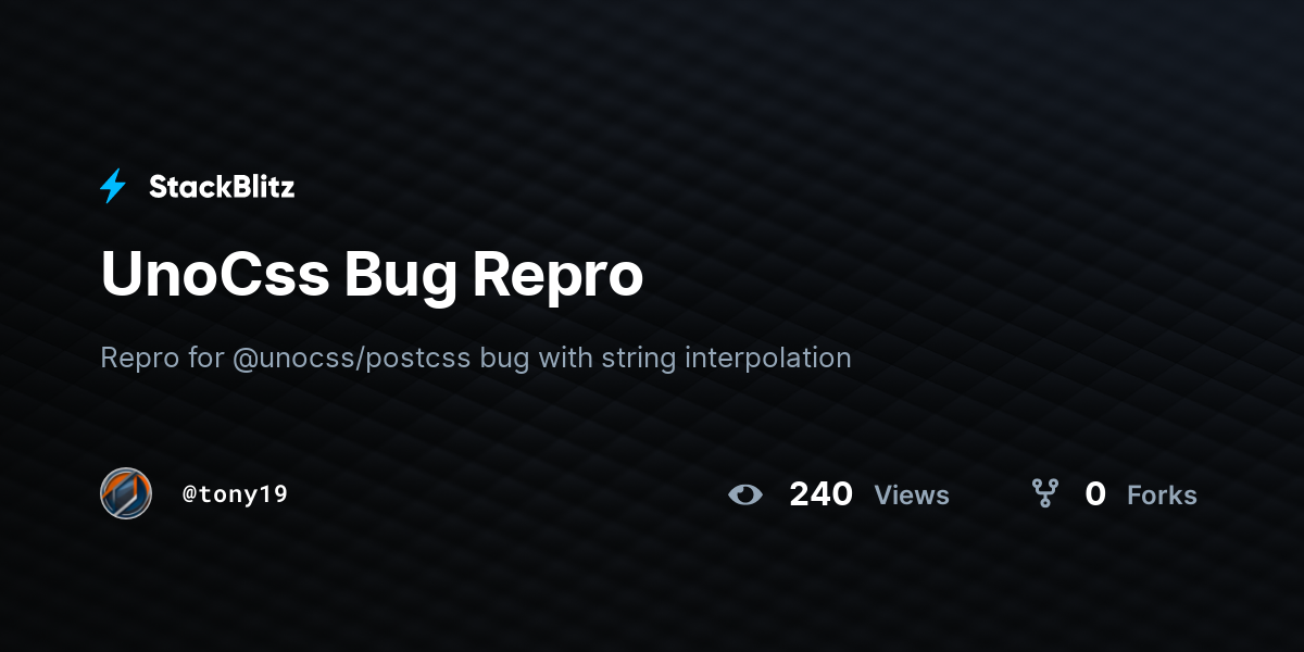 UnoCss Bug Repro - StackBlitz
