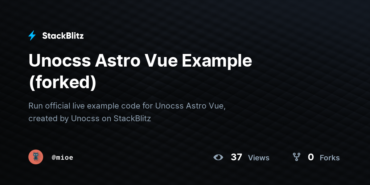 Unocss Astro Vue Example (forked) - StackBlitz