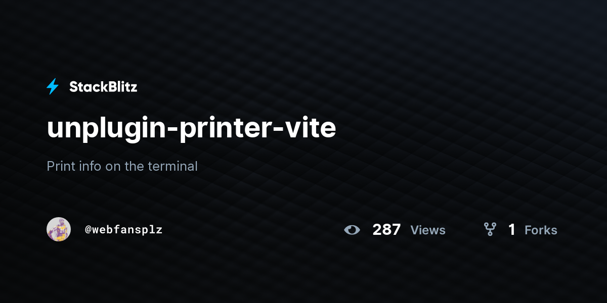 unplugin-printer-vite - StackBlitz