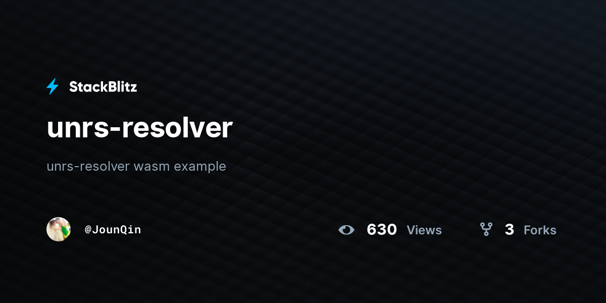unrs-resolver - StackBlitz