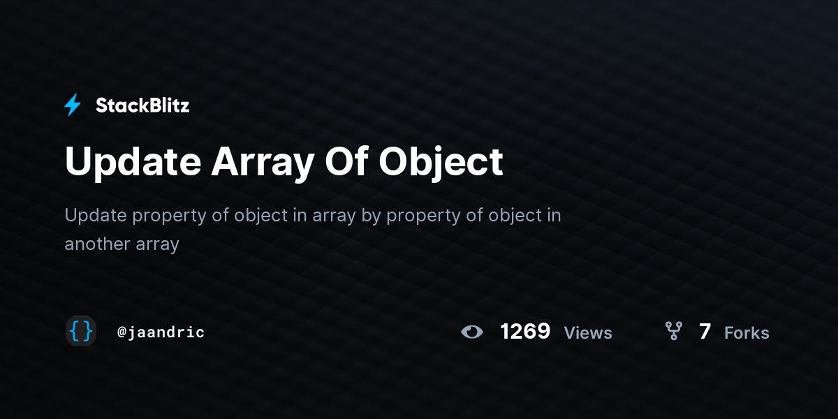 update-array-of-object-stackblitz