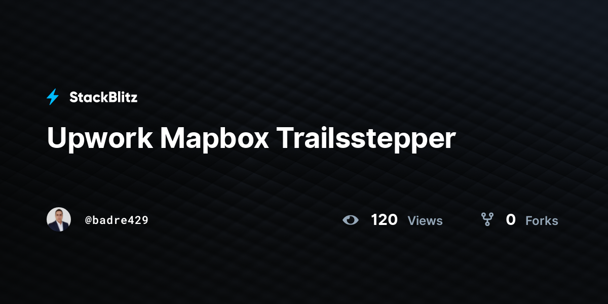 Upwork Mapbox Trailsstepper - StackBlitz