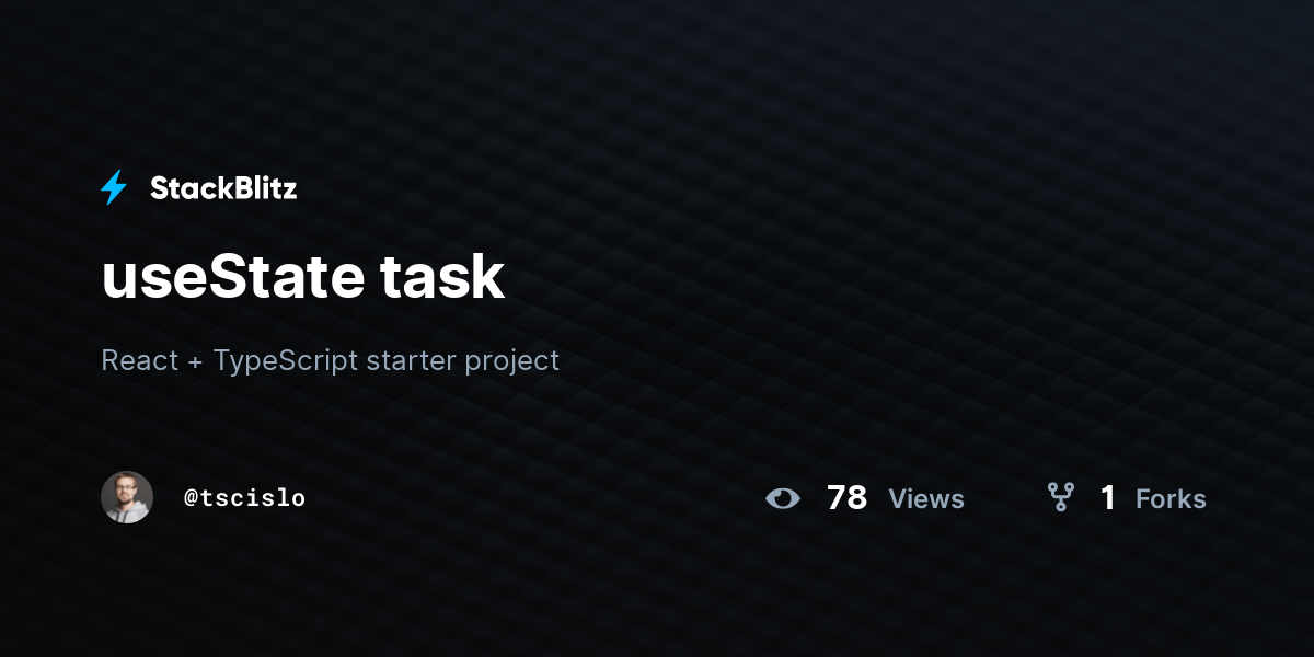 useState task - StackBlitz