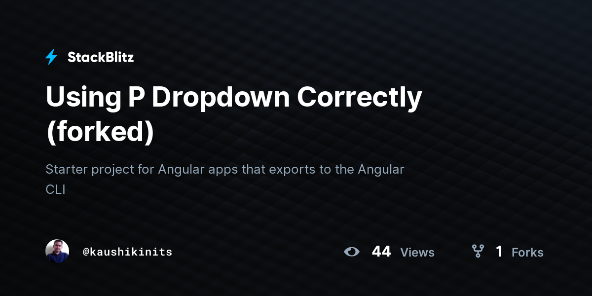 Using P Dropdown Correctly (forked) - StackBlitz