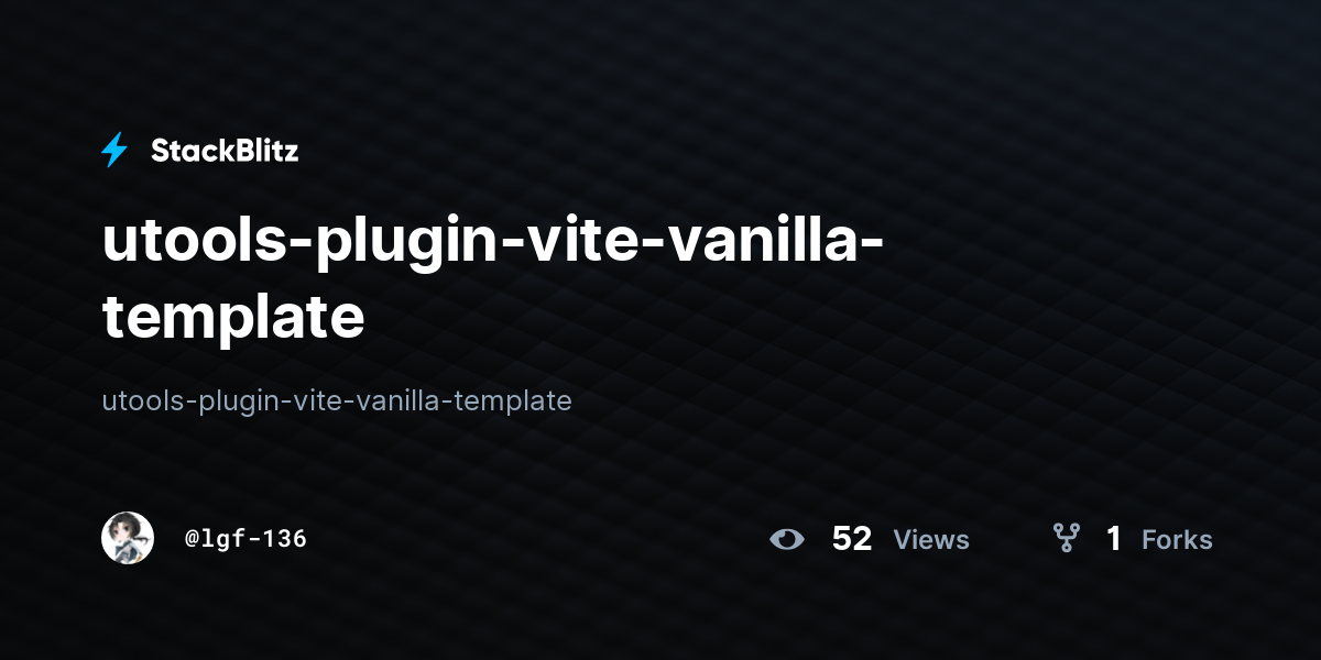 utools-plugin-vite-vanilla-template - StackBlitz