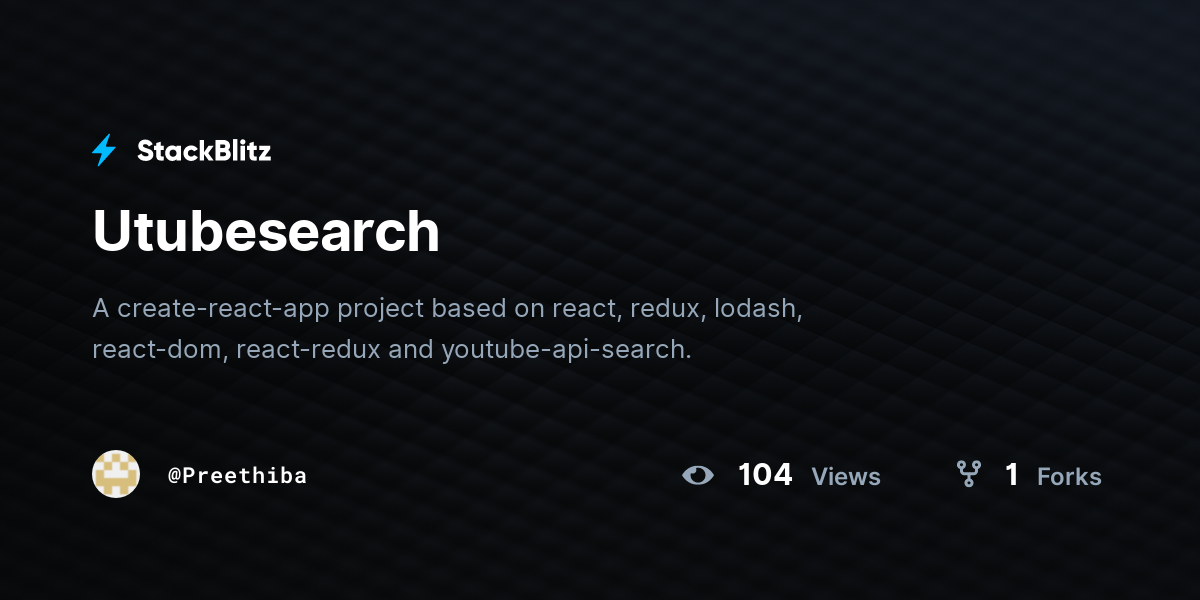 Utubesearch - StackBlitz
