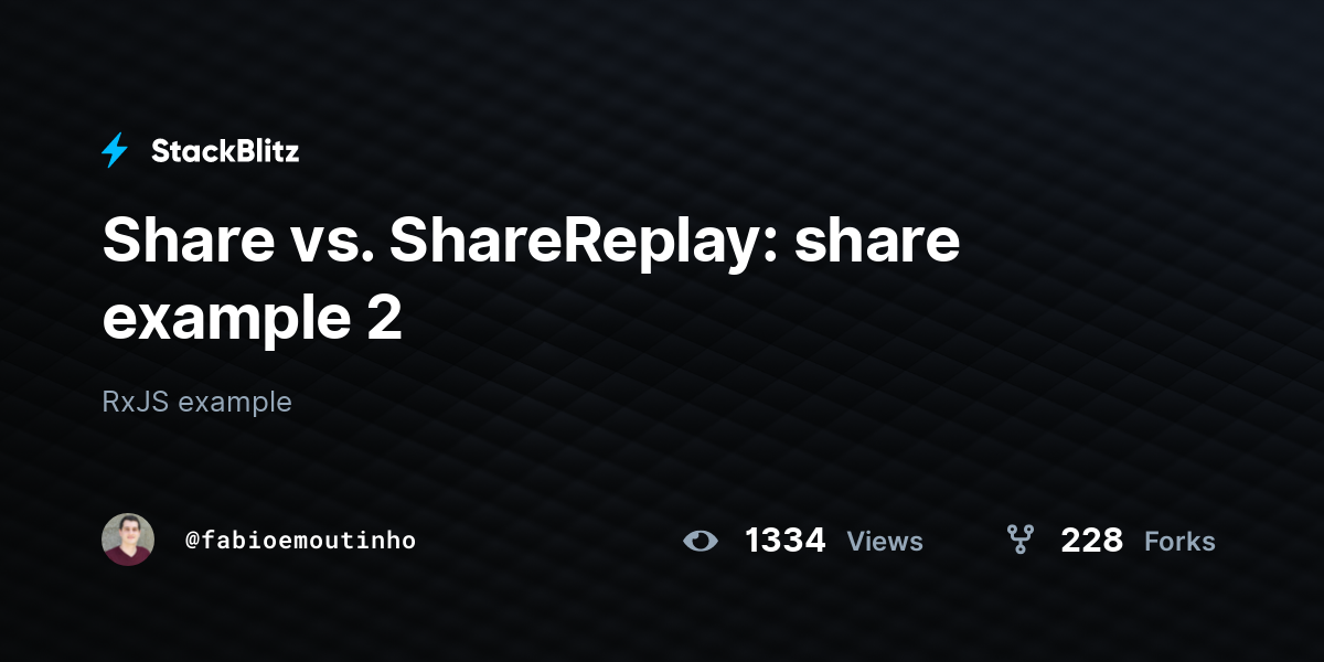 Share vs. ShareReplay: share example 2 - StackBlitz