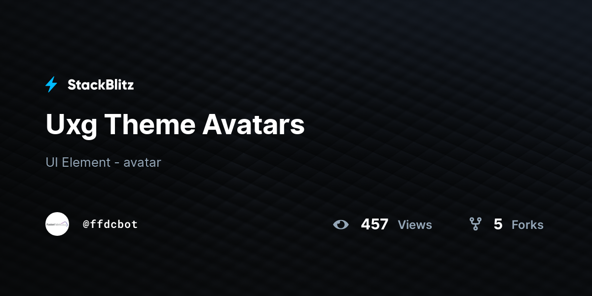 Uxg Theme Avatars - StackBlitz