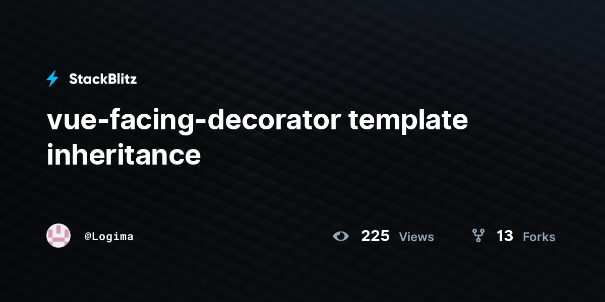 vue-facing-decorator template inheritance - StackBlitz