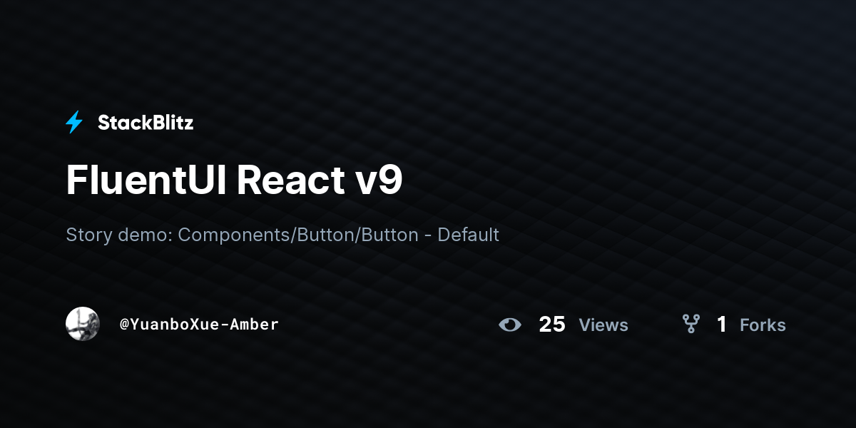 FluentUI React v9 - StackBlitz