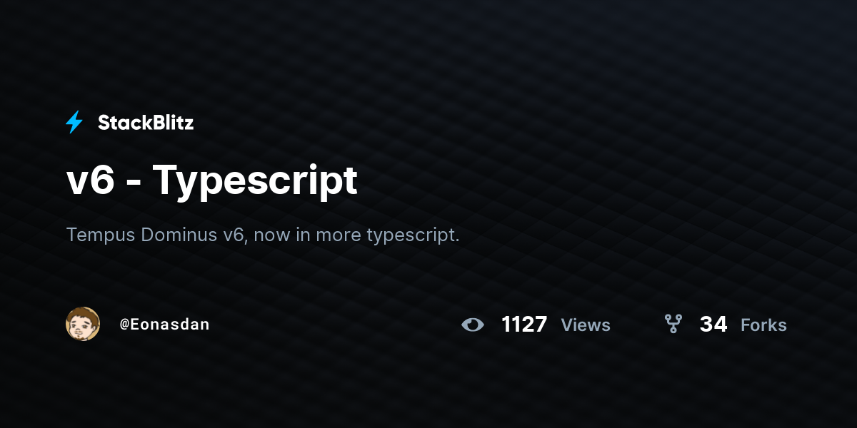 v6 - Typescript - StackBlitz