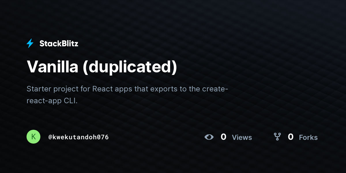 Vanilla (duplicated) - StackBlitz