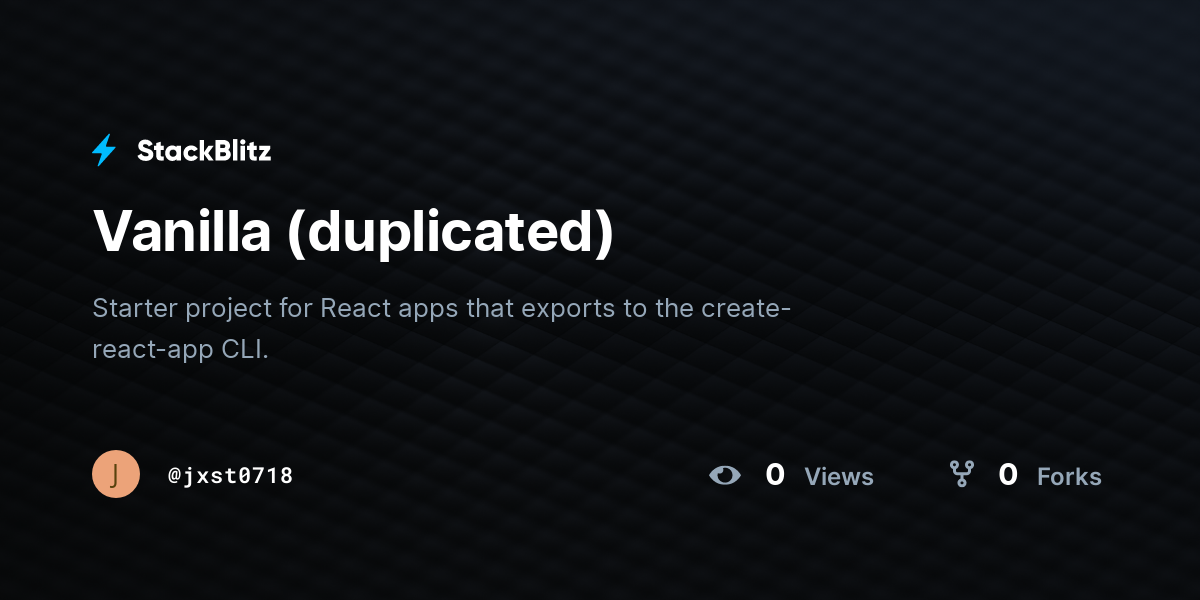 Vanilla (duplicated) - StackBlitz