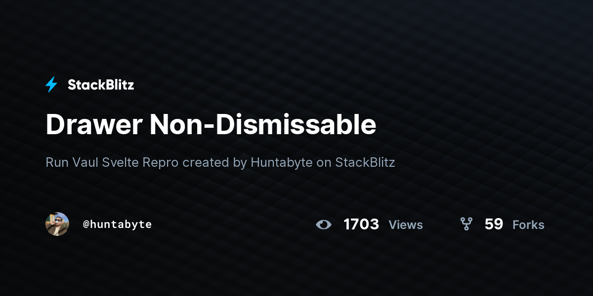 Drawer Non-Dismissable - StackBlitz