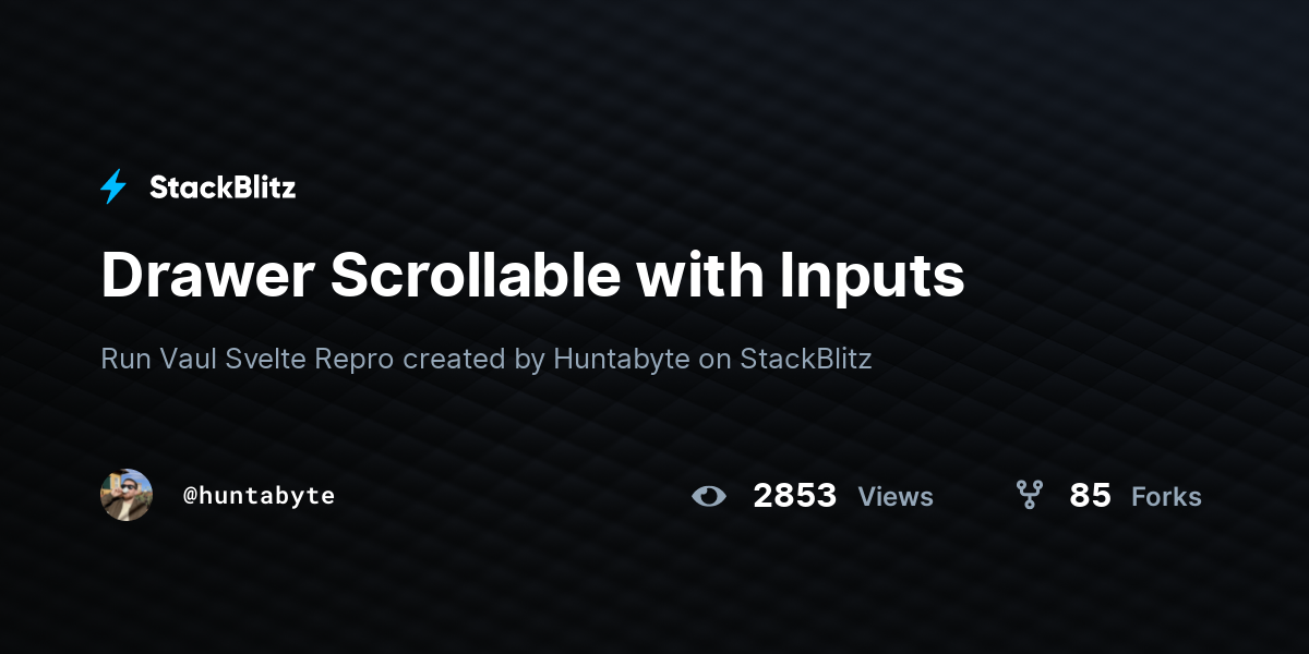 Drawer Scrollable with Inputs - StackBlitz