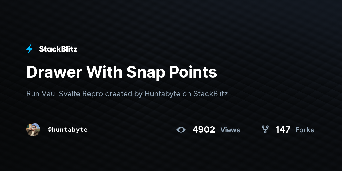 Drawer With Snap Points - StackBlitz