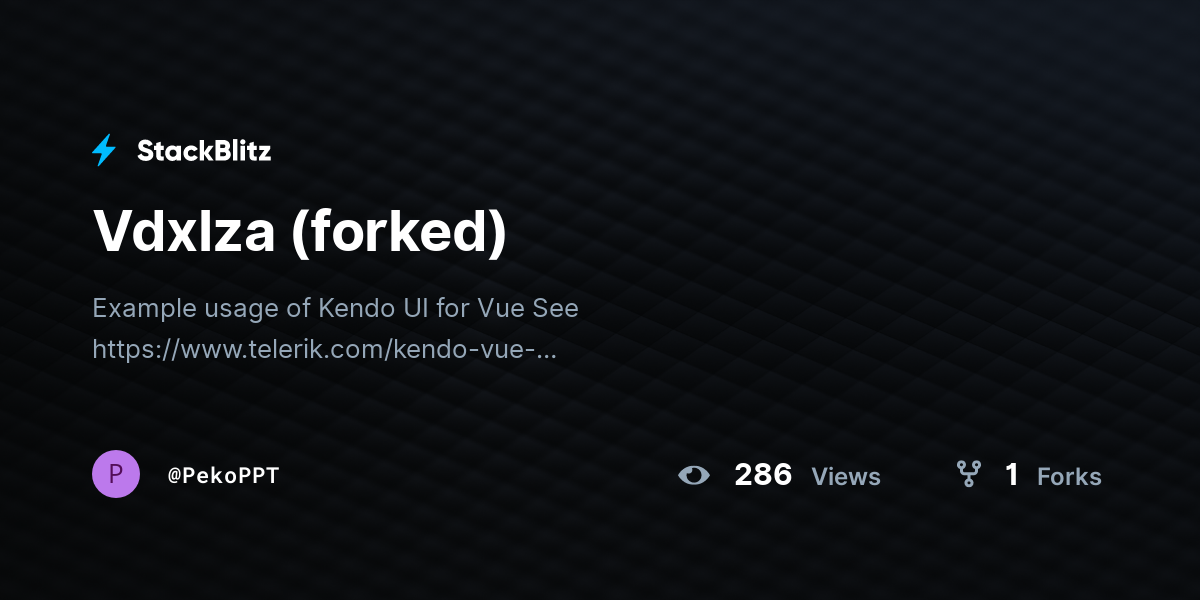 Vdxlza (forked) - StackBlitz