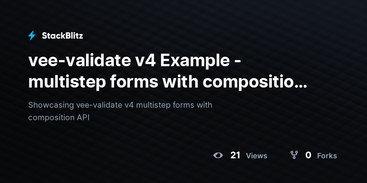 vee-validate v4 Example - multistep forms with composition API ...
