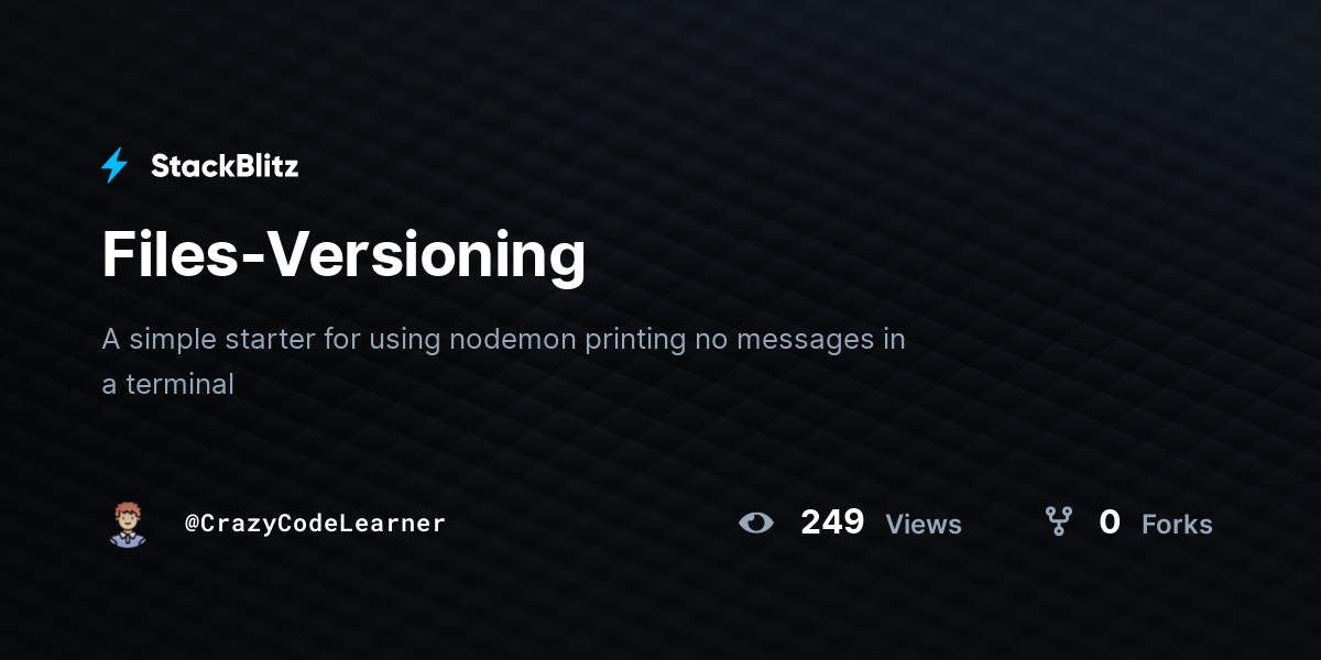 Files-Versioning - StackBlitz