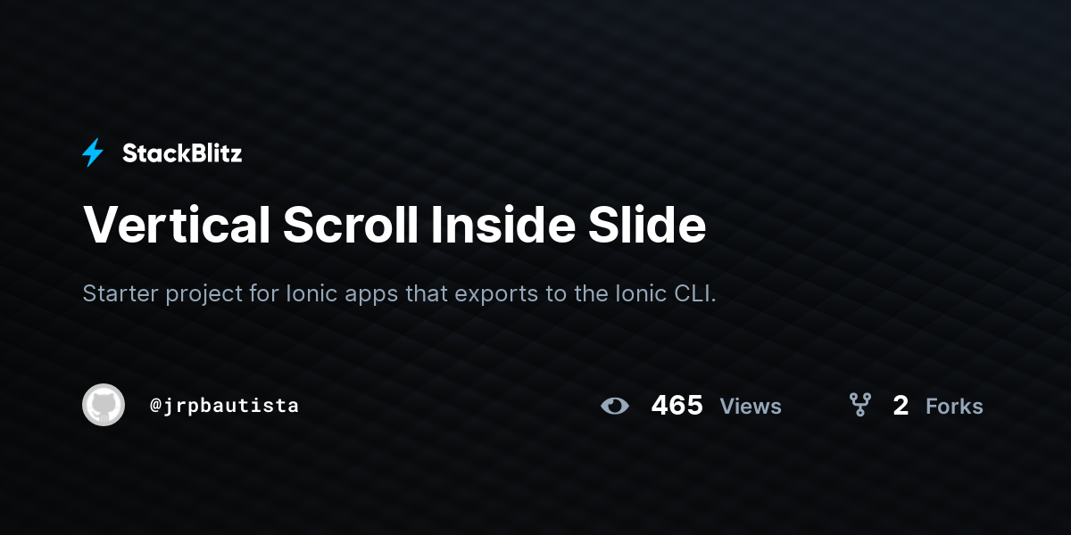 Vertical Scroll Inside Slide - StackBlitz