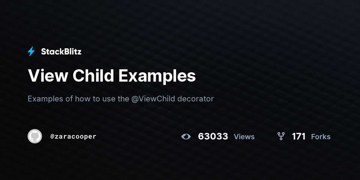 View Child Examples - StackBlitz