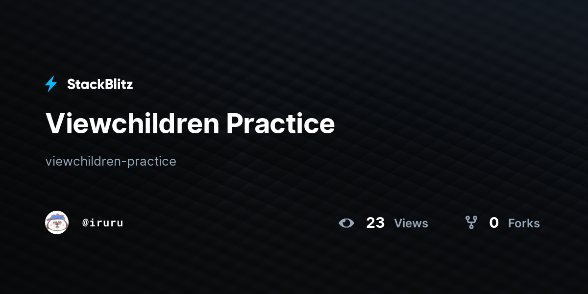 Viewchildren Practice - StackBlitz