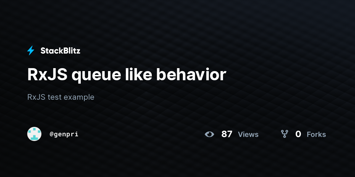 RxJS queue like behavior - StackBlitz