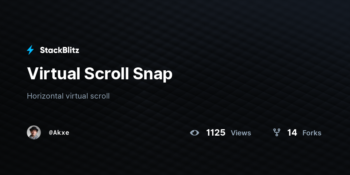 Virtual Scroll Snap - StackBlitz