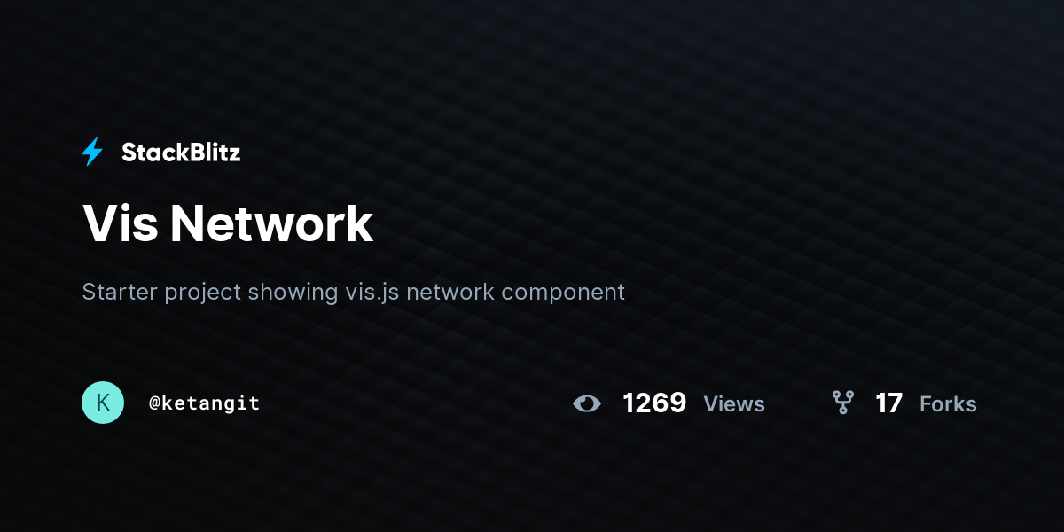 Vis Network - StackBlitz