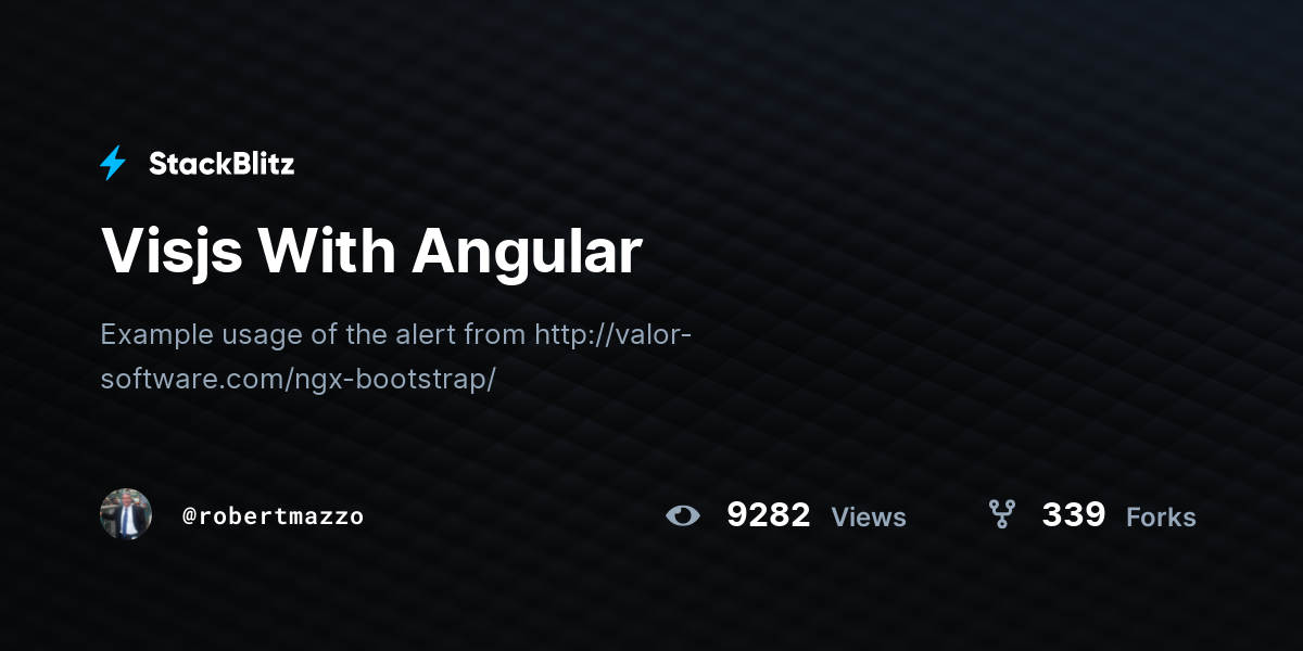 Visjs With Angular - StackBlitz