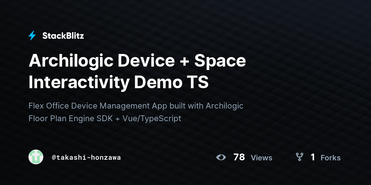 Archilogic Device + Space Interactivity Demo TS - StackBlitz