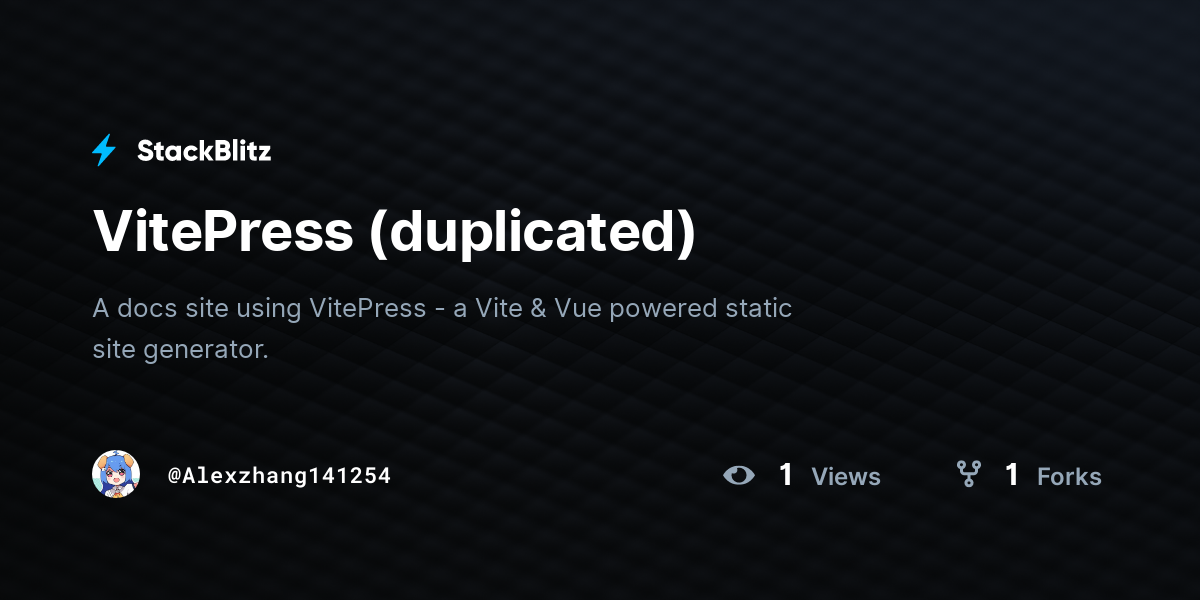 VitePress (duplicated) - StackBlitz